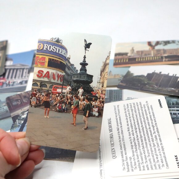 Vintage 80s Fax Pax London UK Info Picture Cards Big Ben Buckingham Palace - Picture 7 of 16